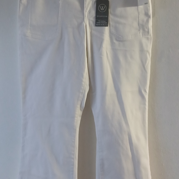 Wit & Wisdom Optic White High Rise Luxe Touch Itty Bitty Boot Elastic Waistband - Picture 2 of 7